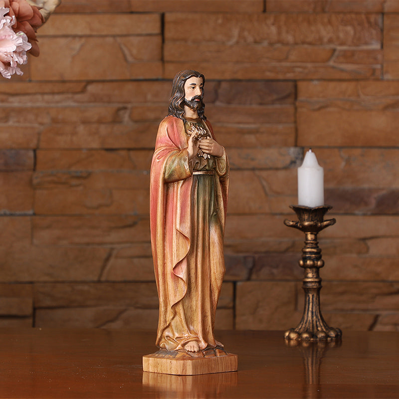 Handcrafted Jesus Blessing Hand Wood Statue | Divine Religious Decor - QIADGE