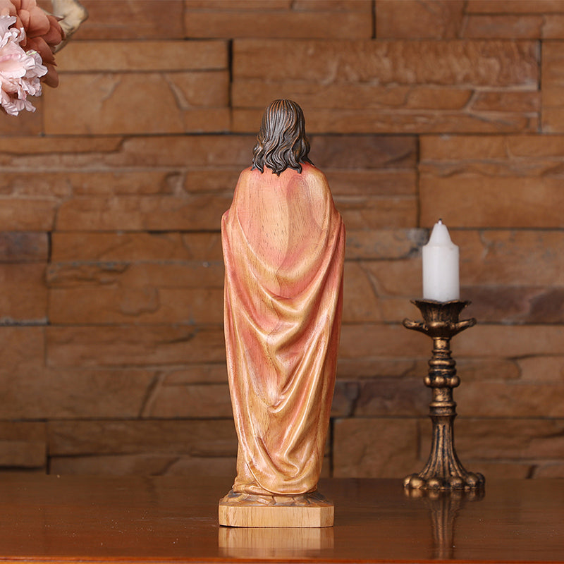 Handcrafted Jesus Blessing Hand Wood Statue | Divine Religious Decor - QIADGE