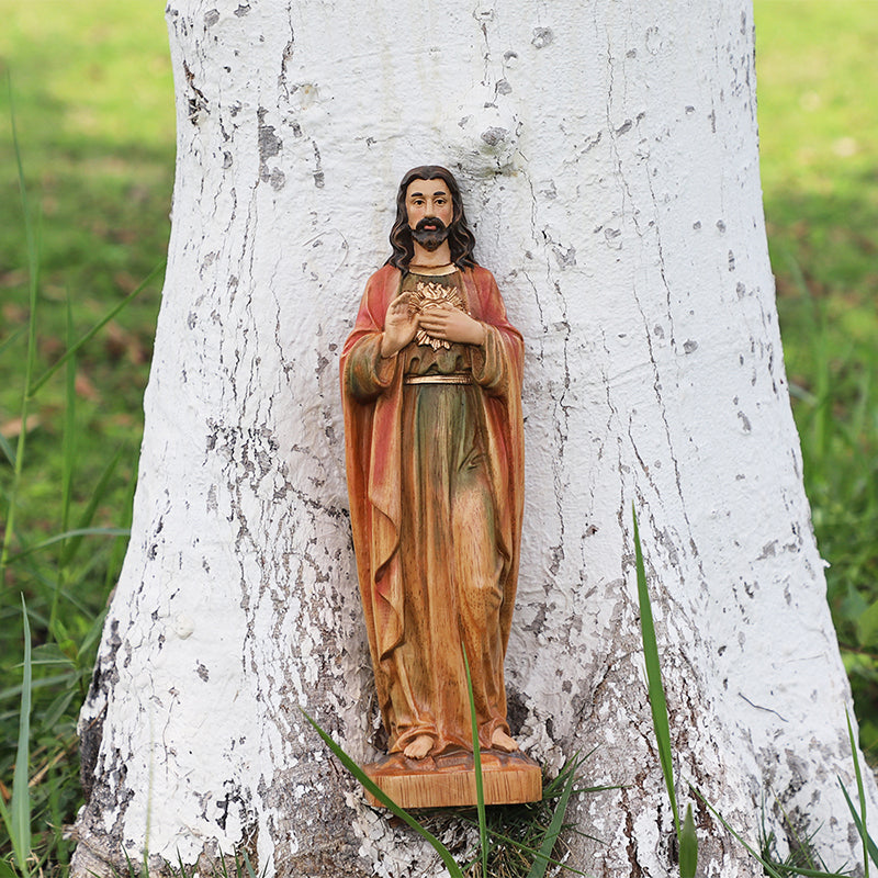 Handcrafted Jesus Blessing Hand Wood Statue | Divine Religious Decor - QIADGE
